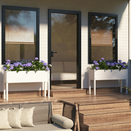 Jardinières D'extérieur 2 Pcs 110X31X70 Cm Bois De Pin Massif