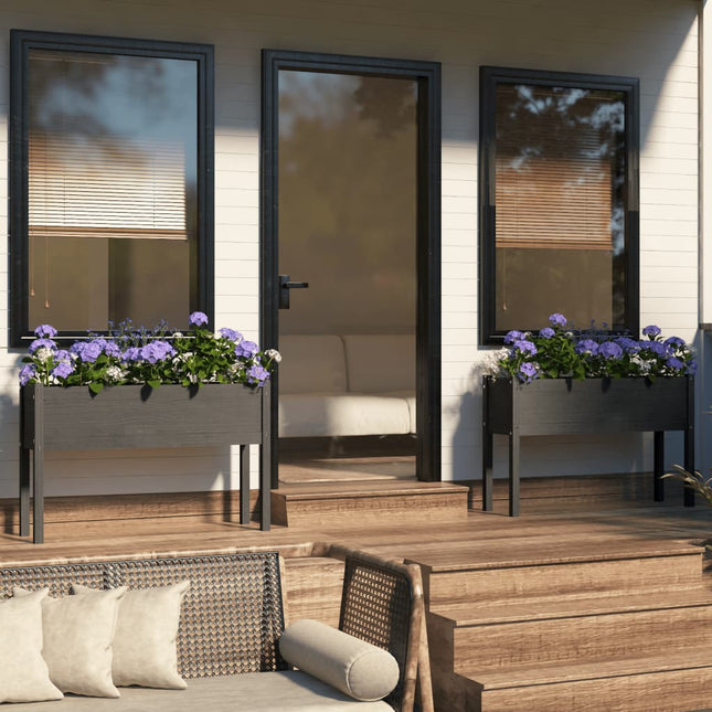 Jardinières D'extérieur 2 Pcs 110X31X70 Cm Bois De Pin Massif