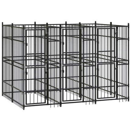 Chenil D'extérieur Pour Chiens Acier 1,84 M²