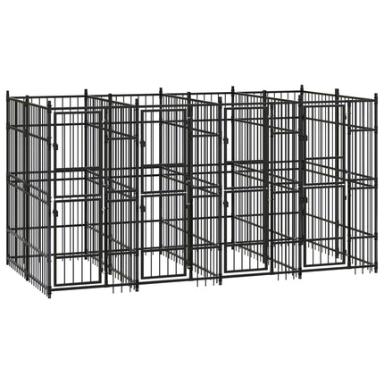 Chenil D'extérieur Pour Chiens Acier 1,84 M²