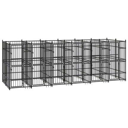 Chenil D'extérieur Pour Chiens Acier 1,84 M²