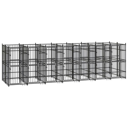 Chenil D'extérieur Pour Chiens Acier 1,84 M²