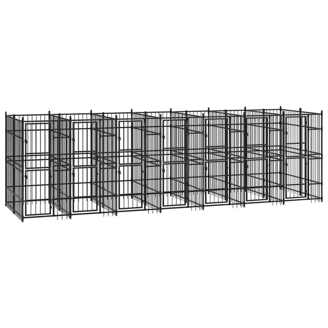 Chenil D'extérieur Pour Chiens Acier 1,84 M²