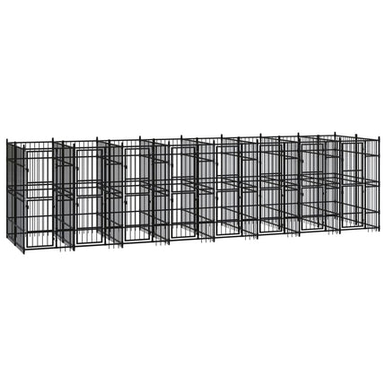 Chenil D'extérieur Pour Chiens Acier 1,84 M²