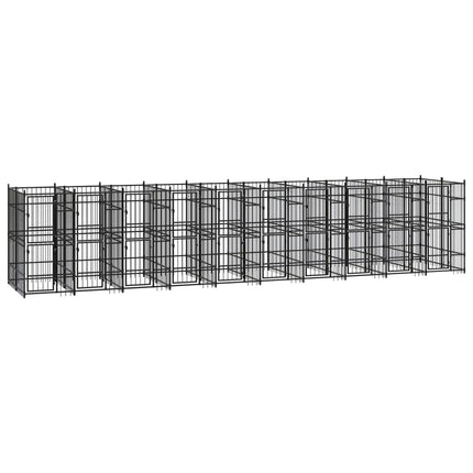 Chenil D'extérieur Pour Chiens Acier 1,84 M²