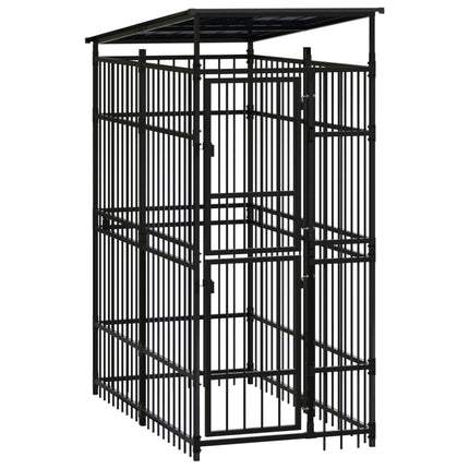 Chenil D'extérieur Pour Chiens Acier 1,84 M²