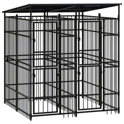 Chenil D'extérieur Pour Chiens Acier 1,84 M²