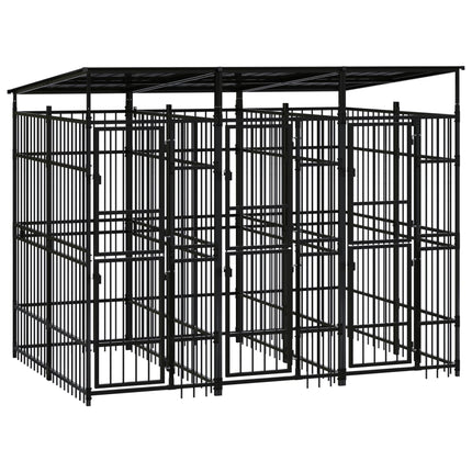Chenil D'extérieur Pour Chiens Acier 1,84 M²