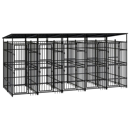 Chenil D'extérieur Pour Chiens Acier 1,84 M²