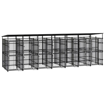 Chenil D'extérieur Pour Chiens Acier 1,84 M²