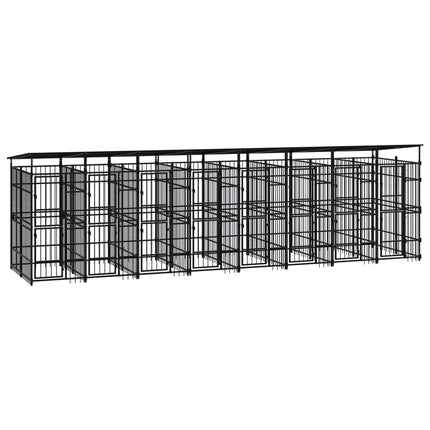 Chenil D'extérieur Pour Chiens Acier 1,84 M²