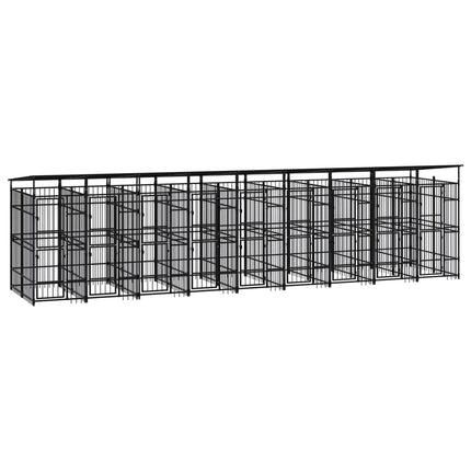 Chenil D'extérieur Pour Chiens Acier 1,84 M²