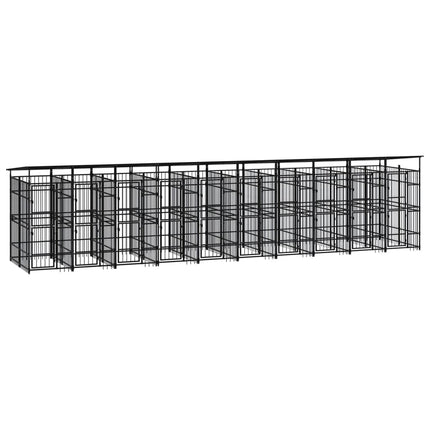 Chenil D'extérieur Pour Chiens Acier 1,84 M²