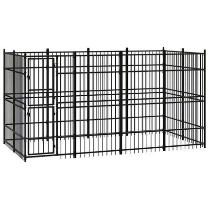 Chenil D'extérieur Pour Chiens Acier 3,69 M²