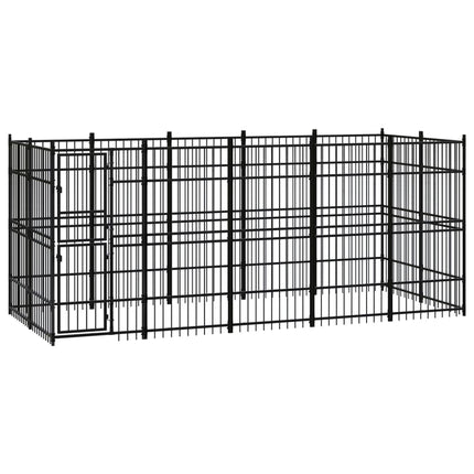 Chenil D'extérieur Pour Chiens Acier 3,69 M²