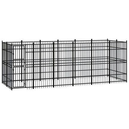 Chenil D'extérieur Pour Chiens Acier 3,69 M²