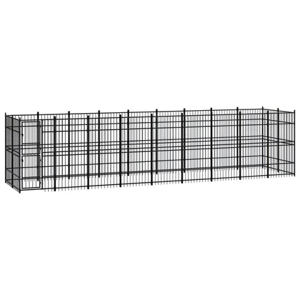 Chenil D'extérieur Pour Chiens Acier 3,69 M²