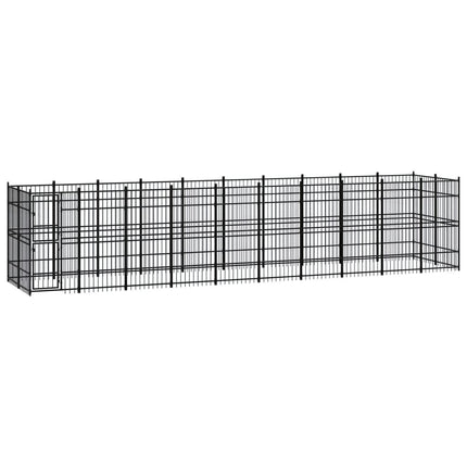Chenil D'extérieur Pour Chiens Acier 3,69 M²