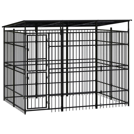 Chenil D'extérieur Pour Chiens Acier 3,69 M²