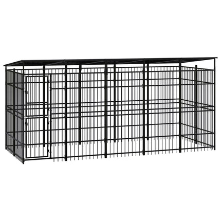 Chenil D'extérieur Pour Chiens Acier 3,69 M²