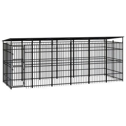 Chenil D'extérieur Pour Chiens Acier 3,69 M²