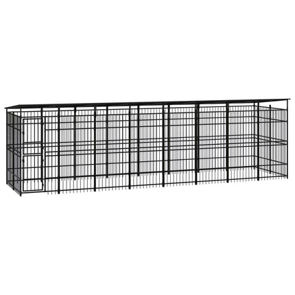 Chenil D'extérieur Pour Chiens Acier 3,69 M²