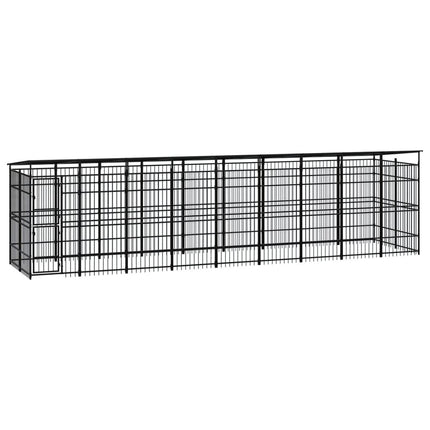 Chenil D'extérieur Pour Chiens Acier 3,69 M²