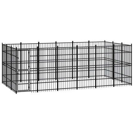 Chenil D'extérieur Pour Chiens Acier 8,29 M²