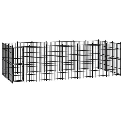 Chenil D'extérieur Pour Chiens Acier 8,29 M²