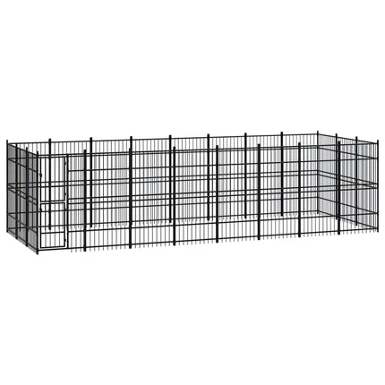 Chenil D'extérieur Pour Chiens Acier 8,29 M²
