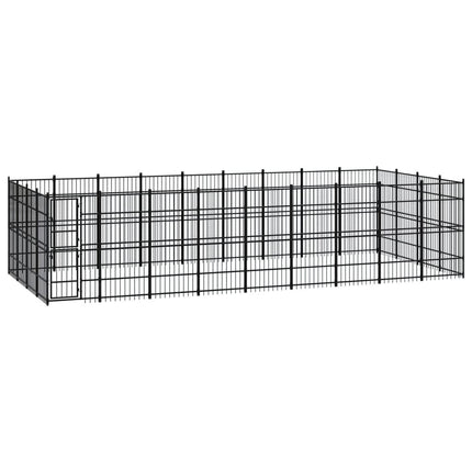 Chenil D'extérieur Pour Chiens Acier 8,29 M²