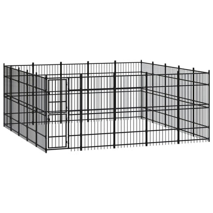 Chenil D'extérieur Pour Chiens Acier 8,29 M²