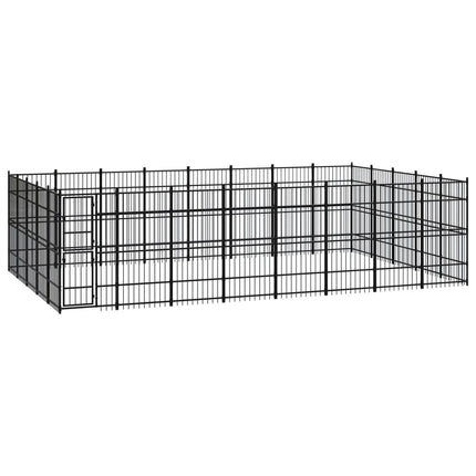 Chenil D'extérieur Pour Chiens Acier 8,29 M²