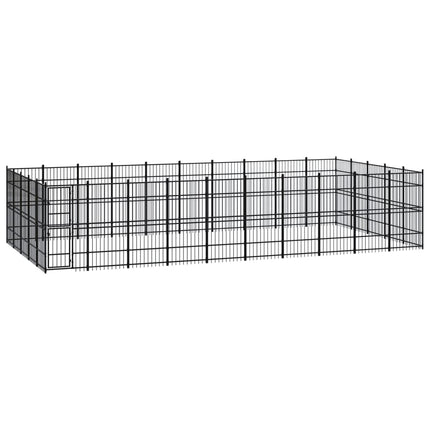 Chenil D'extérieur Pour Chiens Acier 8,29 M²