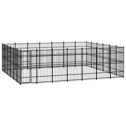 Chenil D'extérieur Pour Chiens Acier 8,29 M²
