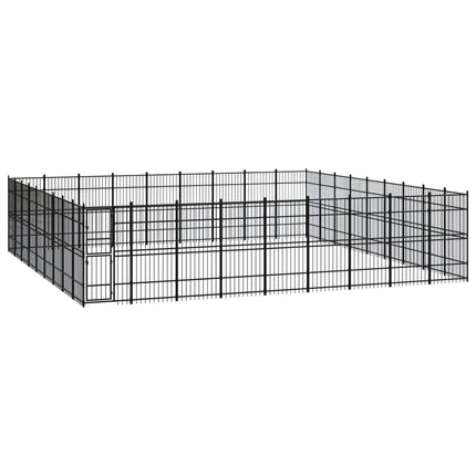 Chenil D'extérieur Pour Chiens Acier 8,29 M²