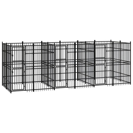 Chenil D'extérieur Pour Chiens Acier 7,37 M²