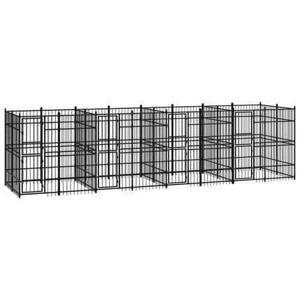 Chenil D'extérieur Pour Chiens Acier 7,37 M²