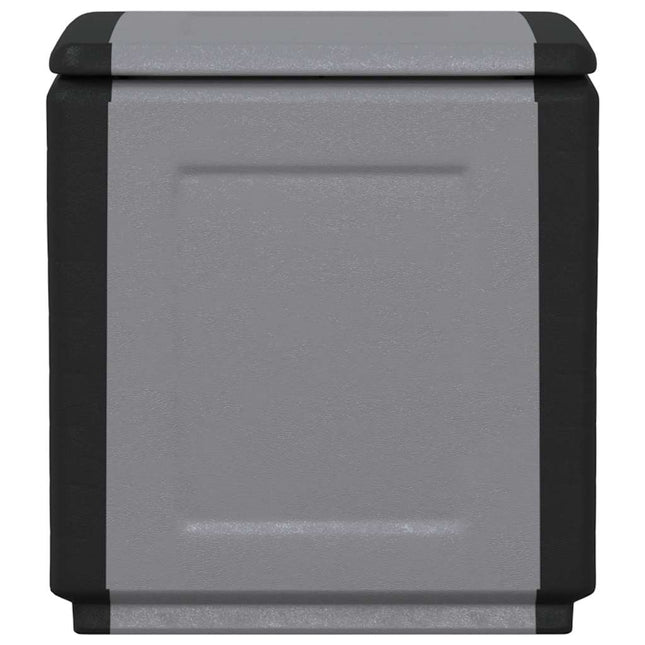 Boîte De Rangement De Jardin 130 L Gris Foncé Noir