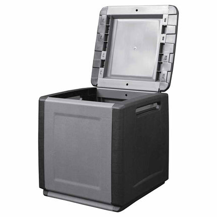 Boîte De Rangement De Jardin 130 L Gris Foncé Noir