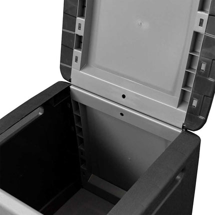Boîte De Rangement De Jardin 130 L Gris Foncé Noir