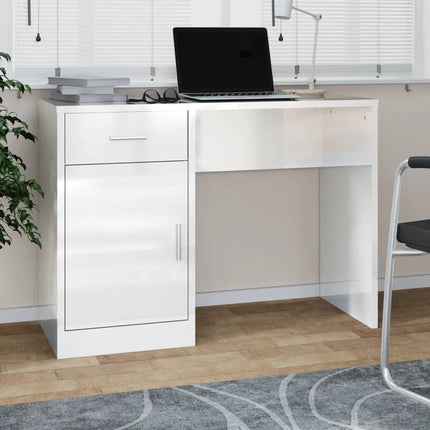 Bureau Avec Tiroir Et Placard 100X40X73 Cm
