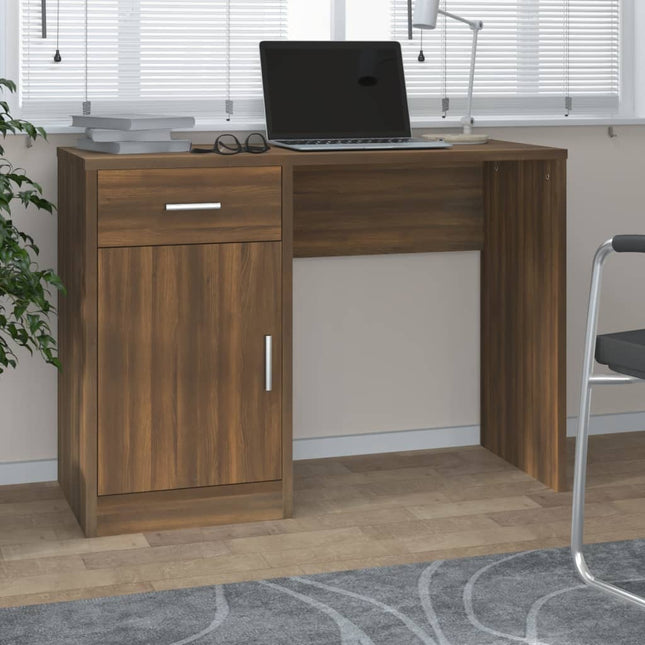 Bureau Avec Tiroir Et Placard 100X40X73 Cm
