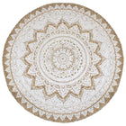 Tapis Jute Tressé Imprimé Rond
