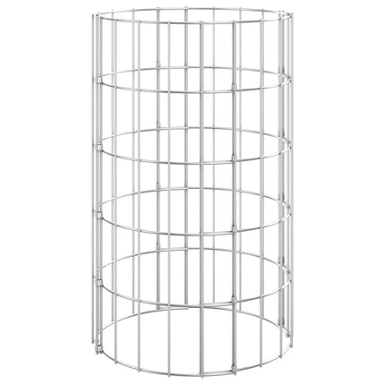 Lit Surélevé À Gabion Circulaire 3 Pcs Acier Galvanisé Ø30X50Cm
