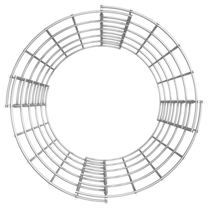 Lit Surélevé À Gabion Circulaire 3 Pcs Acier Galvanisé Ø30X50Cm