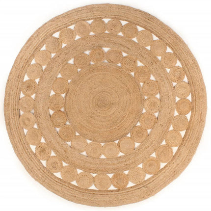 Tapis Jute Design Tressé Rond