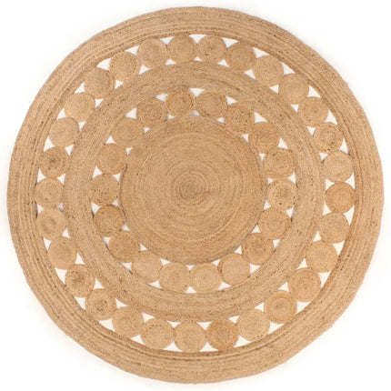 Tapis Jute Design Tressé Rond
