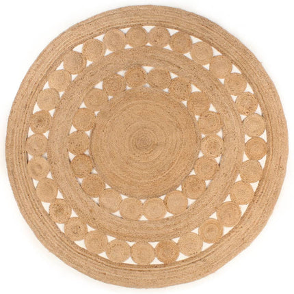 Tapis Jute Design Tressé Rond