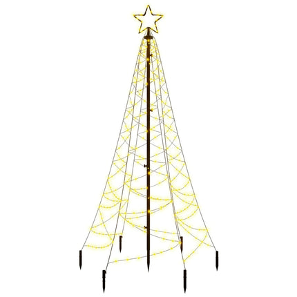 Sapin De Noël Avec Piquet 200 Led 180 Cm Blanc Chaud